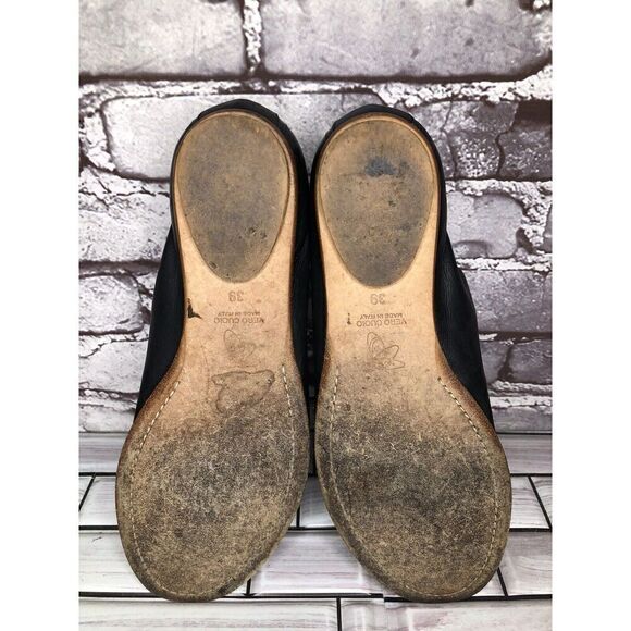 Zero+Maria Cornejo Black Leather Peep Toe Loafer Flats Women’s Sz 39EU/8.5M US - Picture 12 of 16